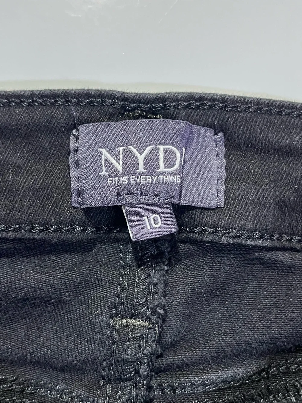 NYDJ Sheri Slim Lift/Tuck Stretch Jeans, Size 10, Black (W30, L28)